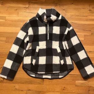 Plaid sherpa jacket